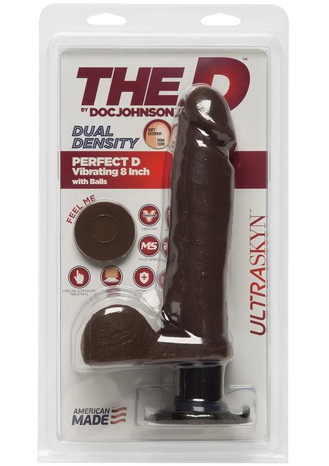 Female Sex Toys The D The D Perfect D Ultraskyn Vibrating Dildo with Balls Female Sex Toys The D The D Perfect D Ultraskyn Vibrating Dildo with Balls