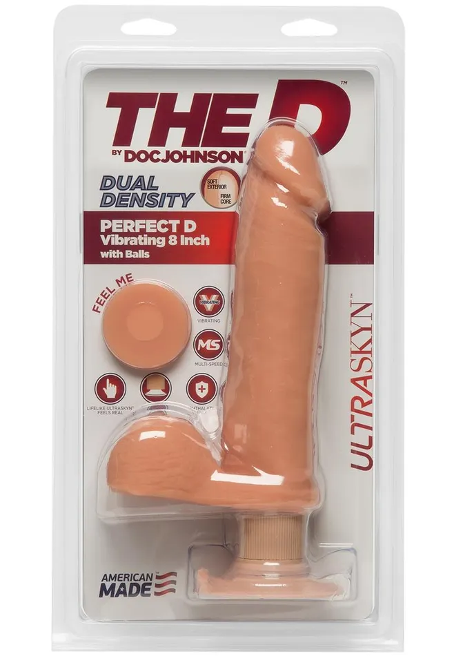 Female Sex Toys The D The D Perfect D Ultraskyn Vibrating Dildo with Balls Female Sex Toys The D The D Perfect D Ultraskyn Vibrating Dildo with Balls