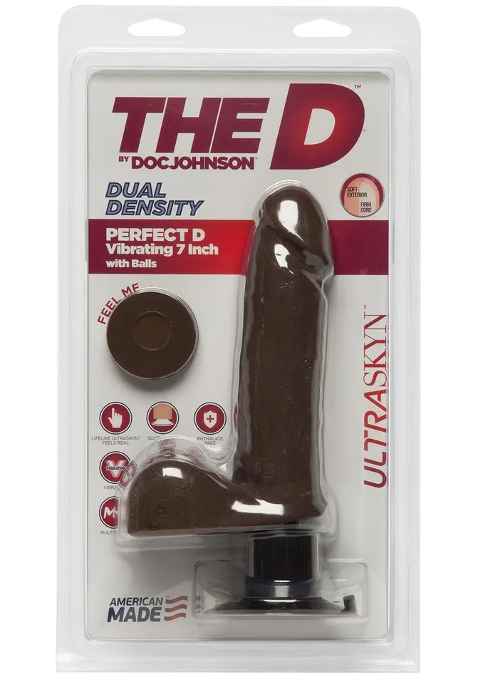 Female Sex Toys The D The D Perfect D Ultraskyn Vibrating Dildo with Balls Female Sex Toys The D The D Perfect D Ultraskyn Vibrating Dildo with Balls