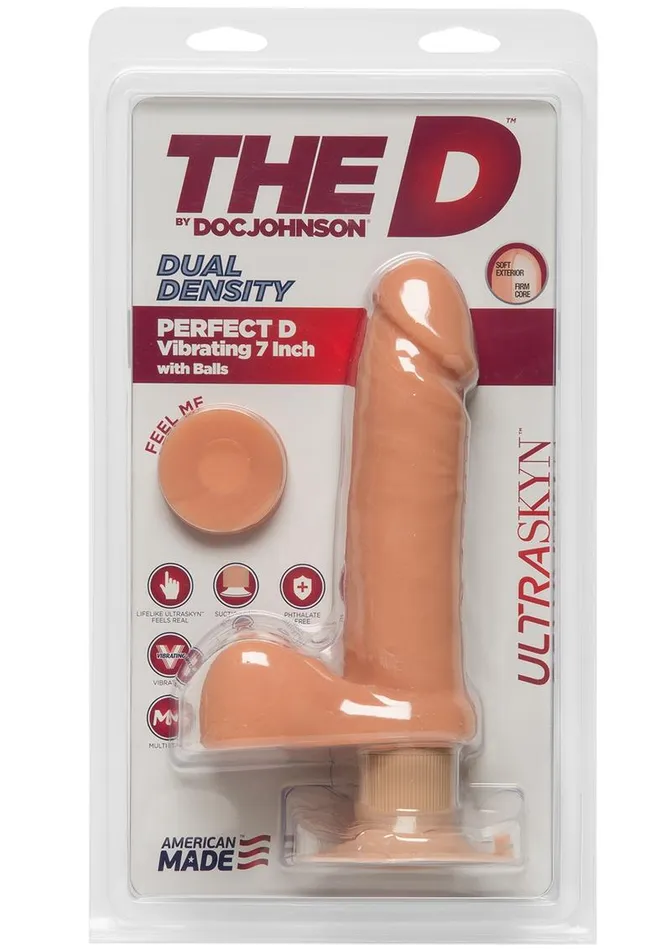 Female Sex Toys The D The D Perfect D Ultraskyn Vibrating Dildo with Balls Female Sex Toys The D The D Perfect D Ultraskyn Vibrating Dildo with Balls