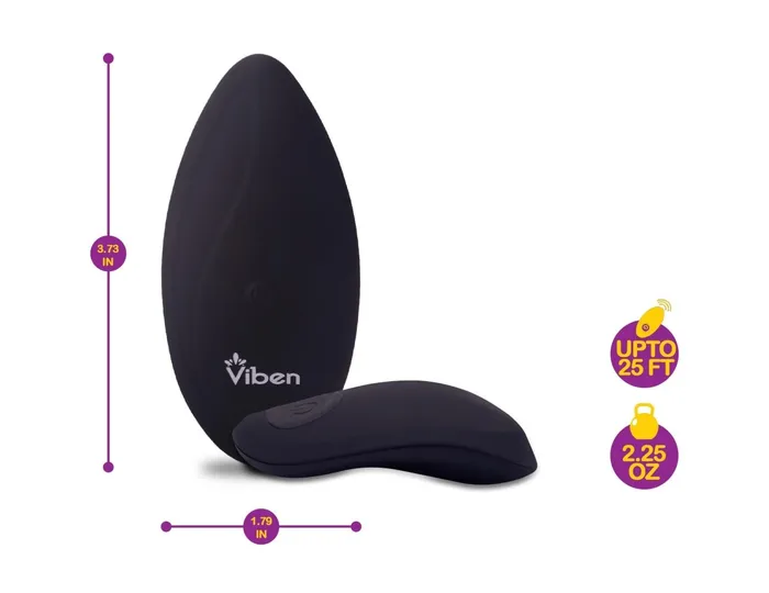 Viben Female Sex Toys Racy Remote Control 10 Function Panty Vibe Black Vibe Viben Female Sex Toys Racy Remote Control 10 Function Panty Vibe Black Vibe
