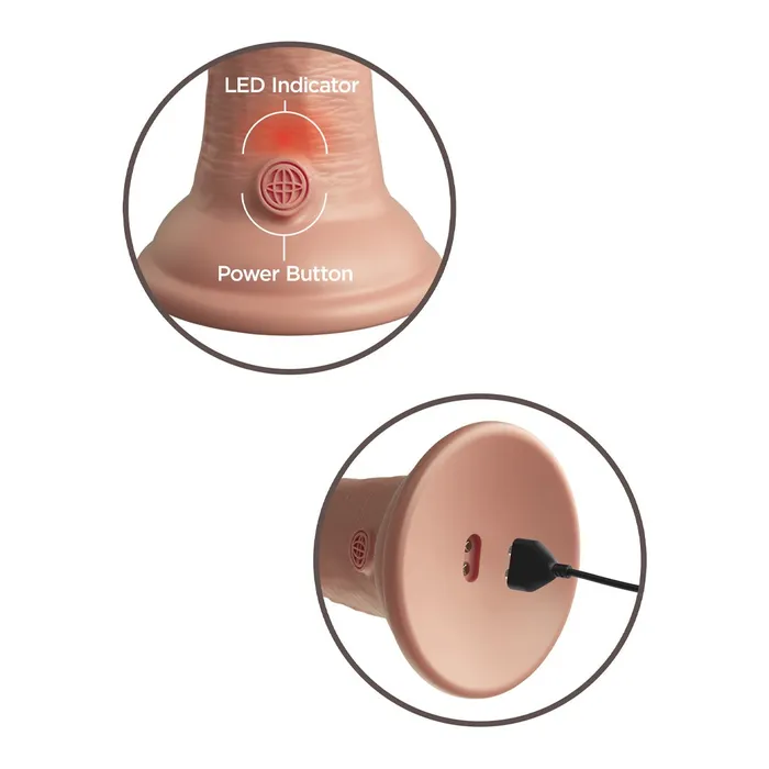 Female Sex Toys Pipedream Products King Cock Elite 8 Inch Silicone Vibrating Dual Density Vibrator