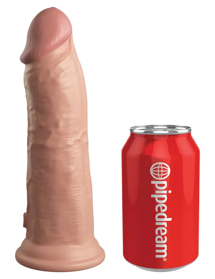 Female Sex Toys Pipedream Products King Cock Elite 8 Inch Silicone Vibrating Dual Density Vibrator