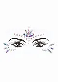 Male Sex Toys Shots Le Desir 2Piece Bra Set with Garters and Dazzling Eye Contact Bling Sticker